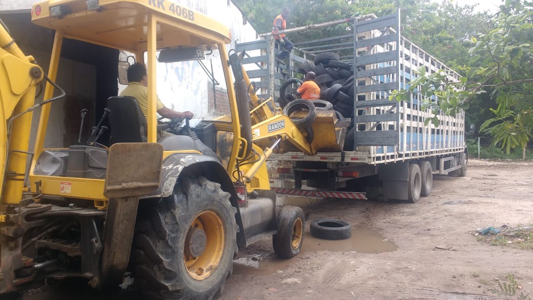Comsercaf destina 8 toneladas de pneus para reutilização